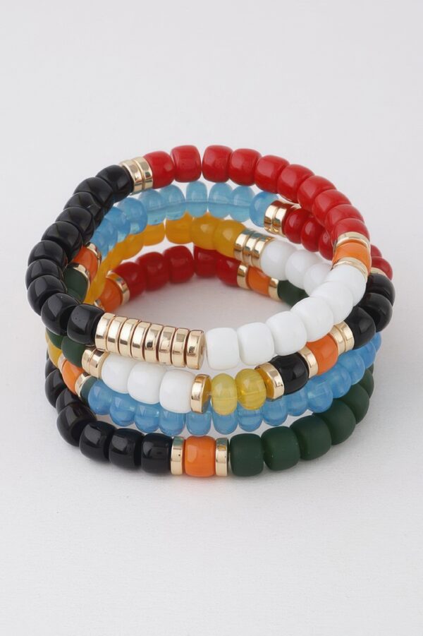 Multi-Color Beaded Stackable Bracelet