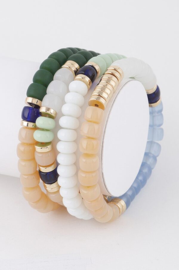 Multi-Color Beaded Stackable Bracelet
