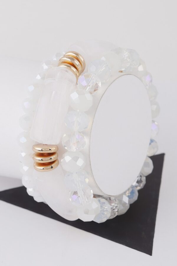 Multi Bead & Tube Bracelet – Textured Layering