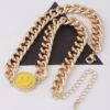 Smiley Face Curb Chain Necklace – Playful Curb Link