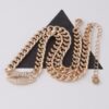 Jeweled Lips Chain Necklace with Accent Pendant