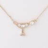 Martini Pendant Necklace with Jeweled Accent