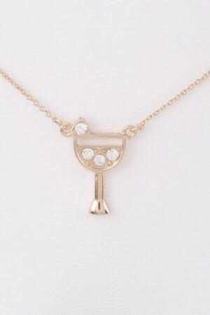 Jeweled Cocktail Pendant Necklace – Sparkling Crystal Accent