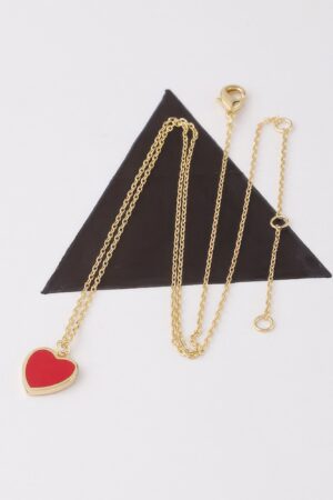 Delicate Heart Pendant Necklace on 16-inch Fine Chain