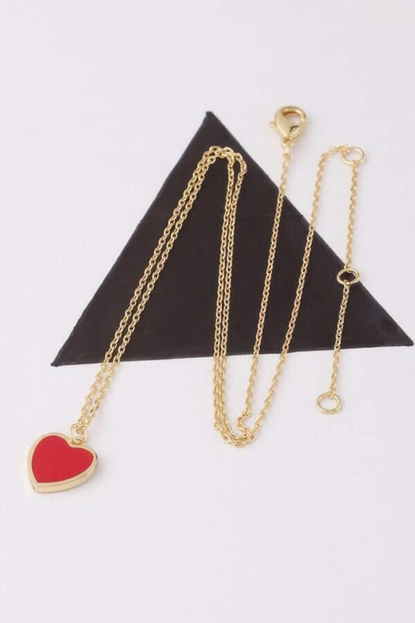 Delicate Heart Pendant Necklace on 16-inch Fine Chain