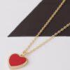Delicate Heart Pendant Necklace on 16-inch Fine Chain
