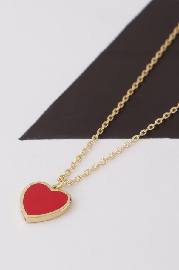 Delicate Heart Pendant Necklace on 16-inch Fine Chain