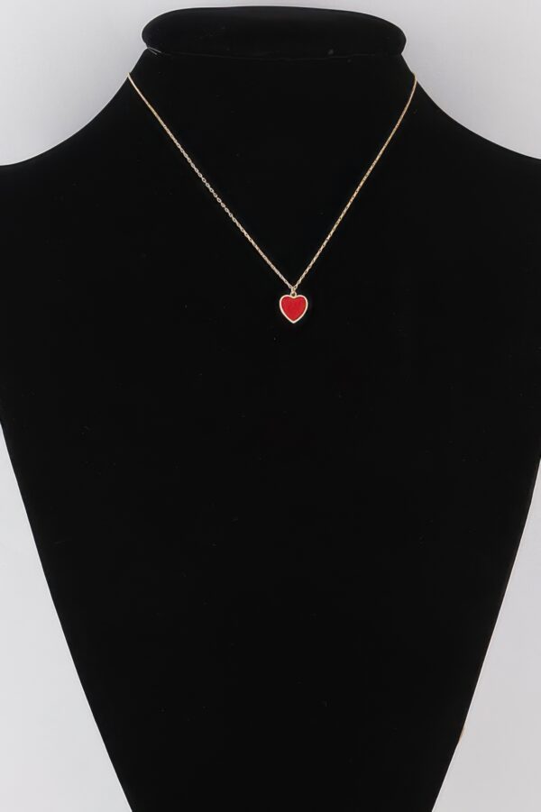 Delicate Heart Pendant Necklace on 16-inch Fine Chain