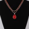Jeweled Teardrop Pendant Necklace – 18-inch Sparkle
