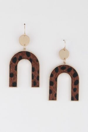 Animal Print Arch Earrings – Lightweight Arch Silhouette