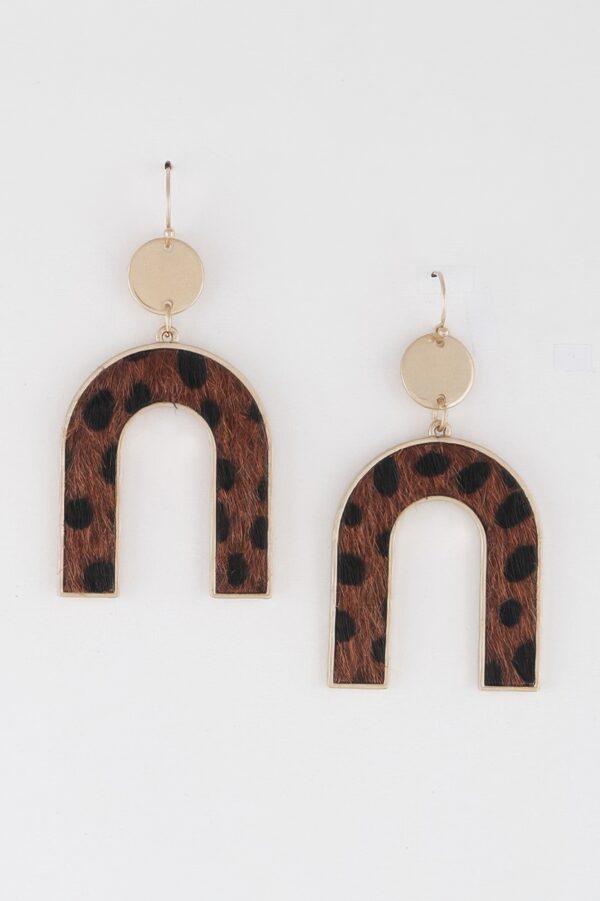 Animal Print Arch Earrings – Lightweight Arch Silhouette