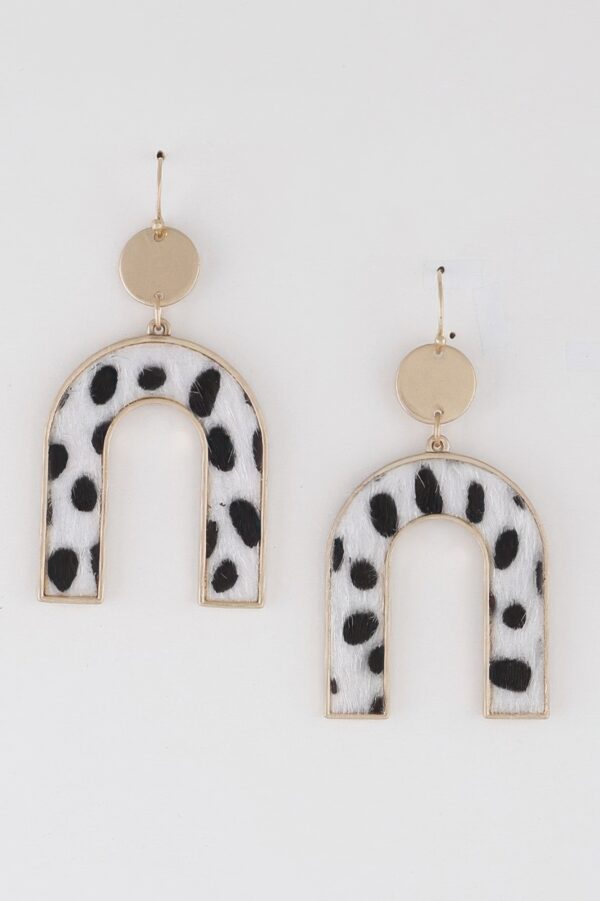 Animal Print Arch Earrings – Lightweight Arch Silhouette