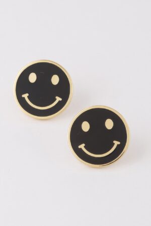 Smiley Face Stud Earrings – Petite Round Smiley