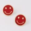 Smiley Face Stud Earrings – Petite Round Smiley