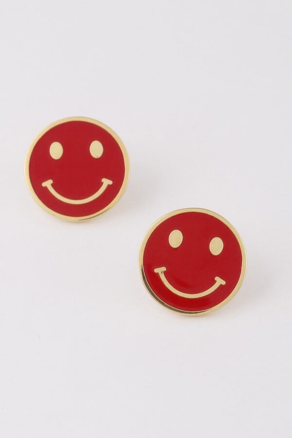 Smiley Face Stud Earrings – Petite Round Smiley