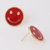 Smiley Face Stud Earrings – Petite Round Smiley