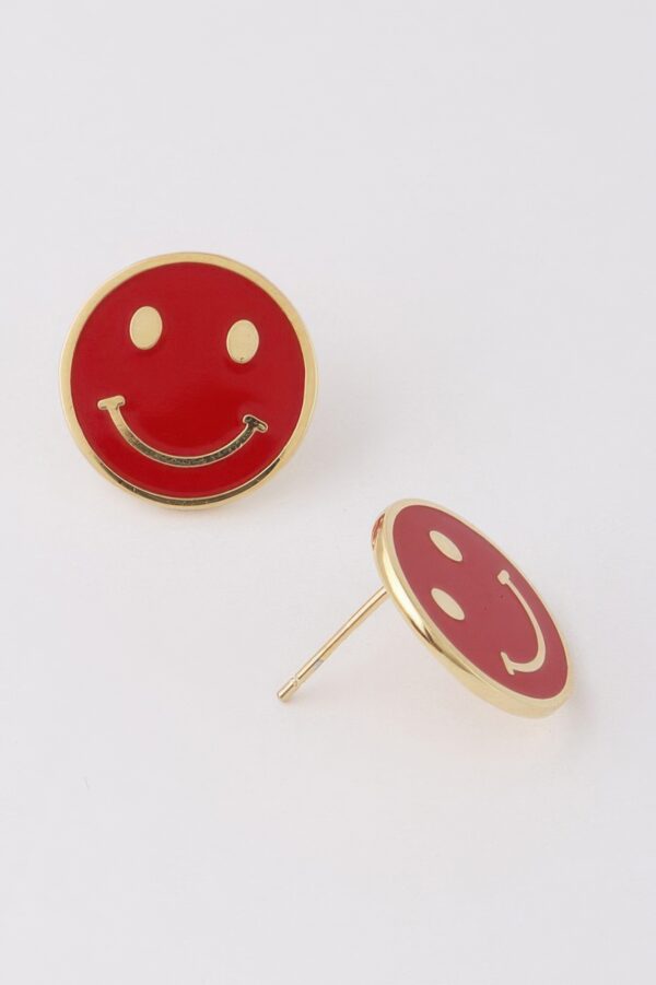 Smiley Face Stud Earrings – Petite Round Smiley