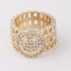 Smiley Face Ring with Jeweled Accent