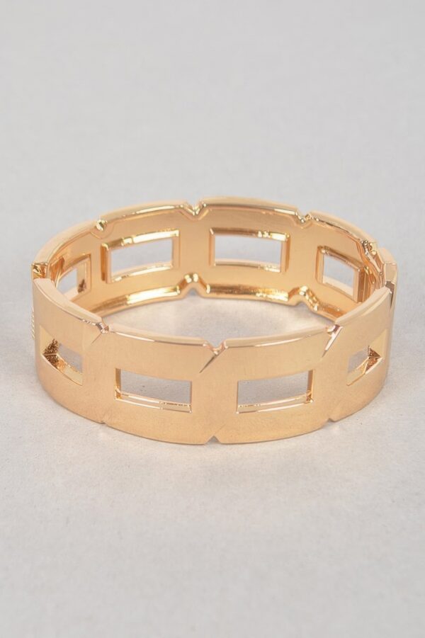 Polished Chain Bracelet – Metal Link Design