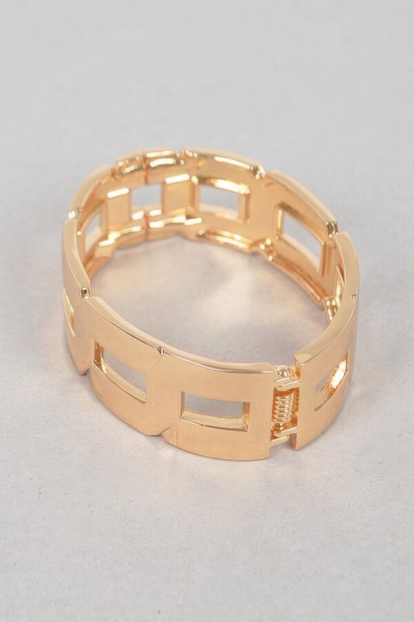 Polished Chain Bracelet – Metal Link Design