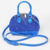 Glitter Mirror Top-Handle Crossbody Bag