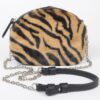 Tiger-Print Faux Fur Crossbody Bag – Zip Closure