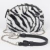 Tiger-Print Faux Fur Crossbody Bag – Zip Closure