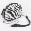 Tiger-Print Faux Fur Crossbody Bag – Zip Closure