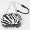 Tiger-Print Faux Fur Crossbody Bag – Zip Closure