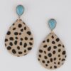Animal Print Teardrop Earrings – Lightweight