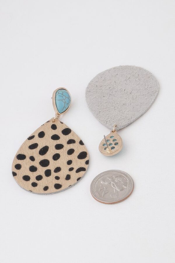 Animal Print Teardrop Earrings – Lightweight