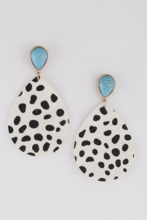 Animal Print Teardrop Earrings – Lightweight