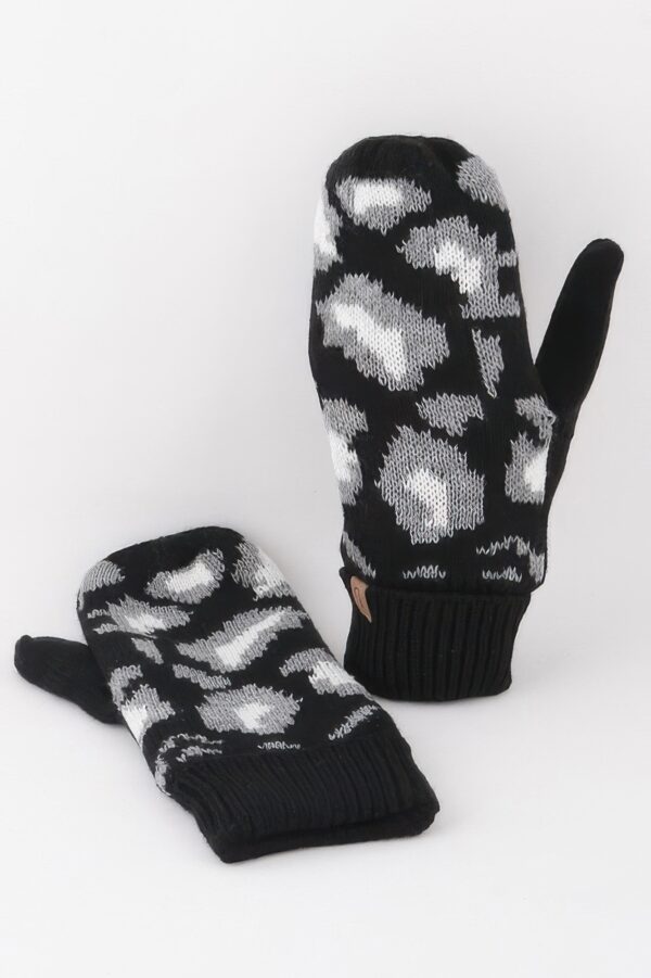 Leopard Print Mittens – Cozy Winter Gloves