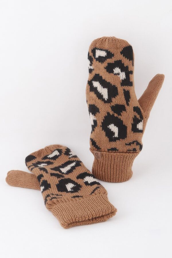 Leopard Print Mittens – Cozy Winter Gloves