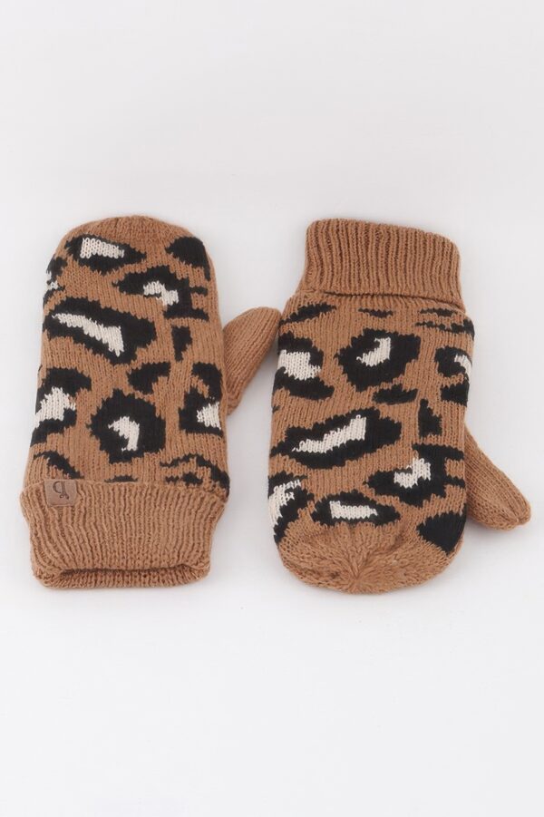 Leopard Print Mittens – Cozy Winter Gloves