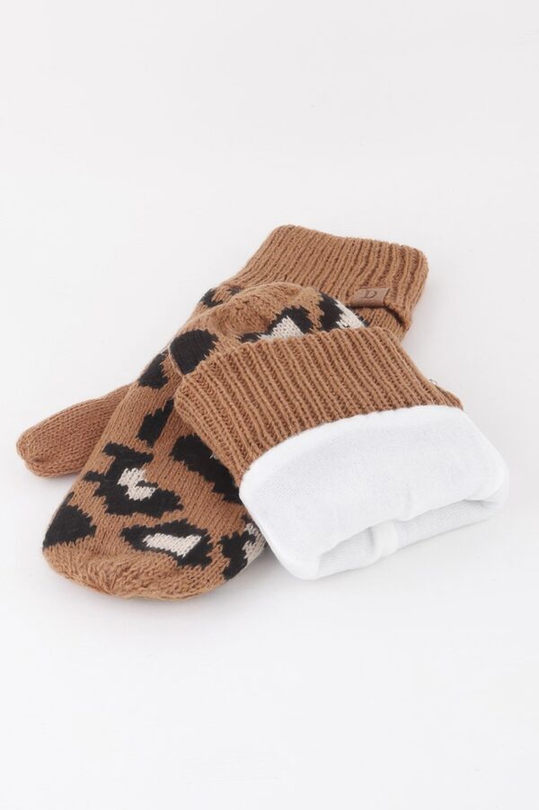 Leopard Print Mittens – Cozy Winter Gloves