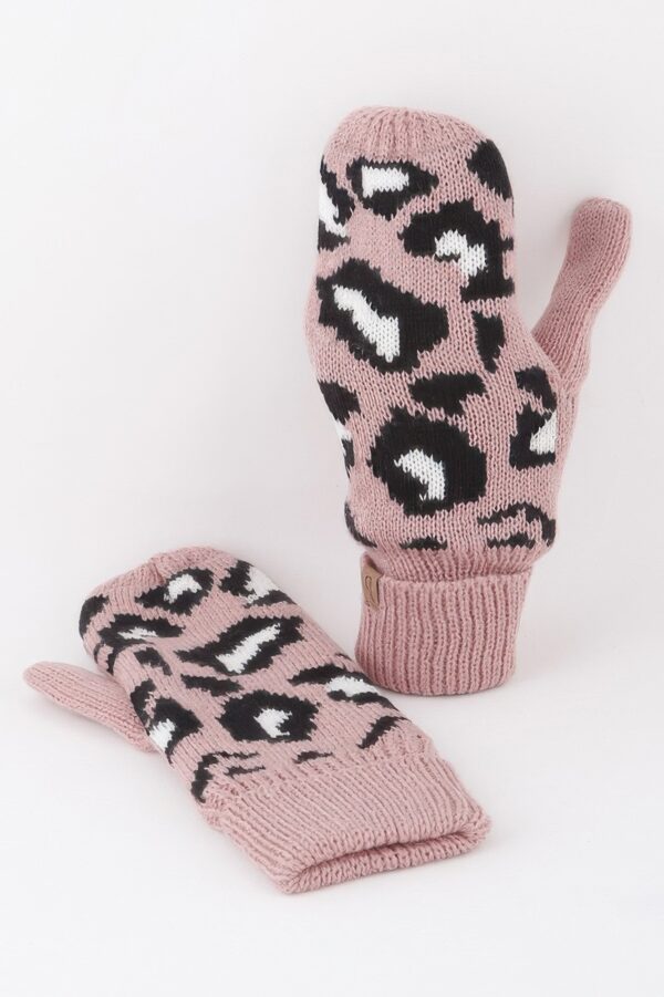 Leopard Print Mittens – Cozy Winter Gloves