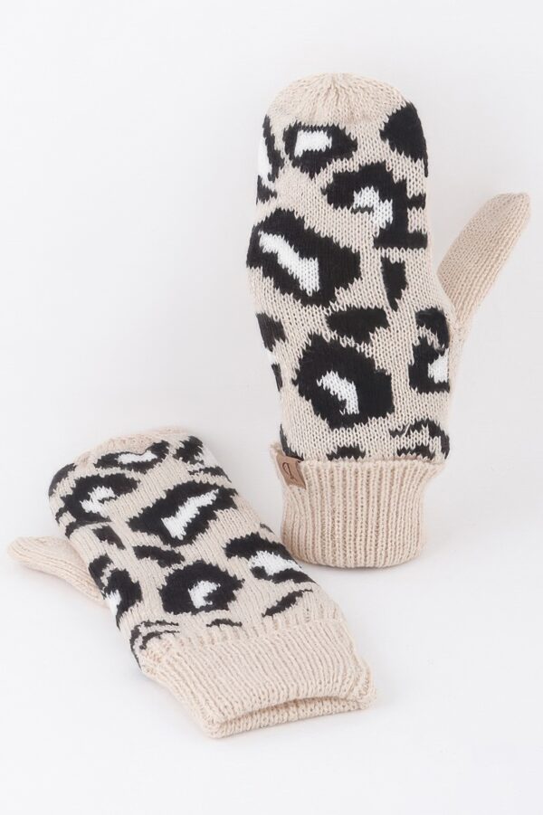 Leopard Print Mittens – Cozy Winter Gloves