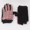 Houndstooth Pattern Gloves – Classic Winter Pair