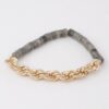 Stone & Chain Bracelet with Decorative Stones