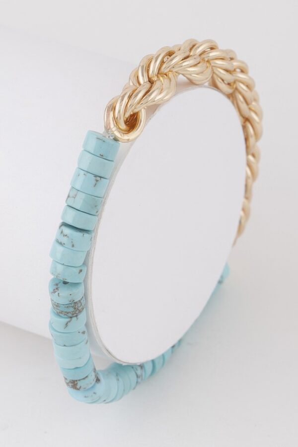 Stone & Chain Bracelet with Decorative Stones