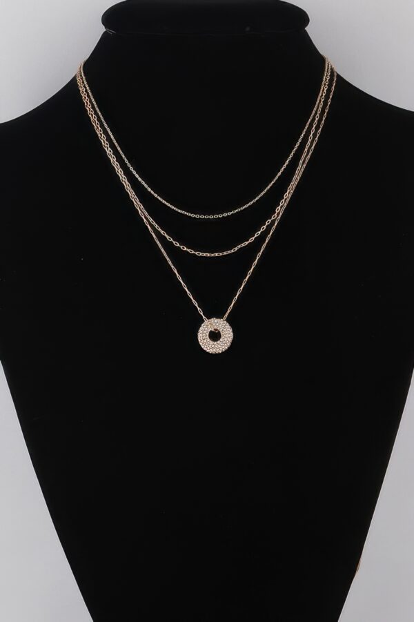 Delicate Jeweled Open Circle Pendant Necklace