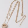 Delicate Jeweled Open Circle Pendant Necklace