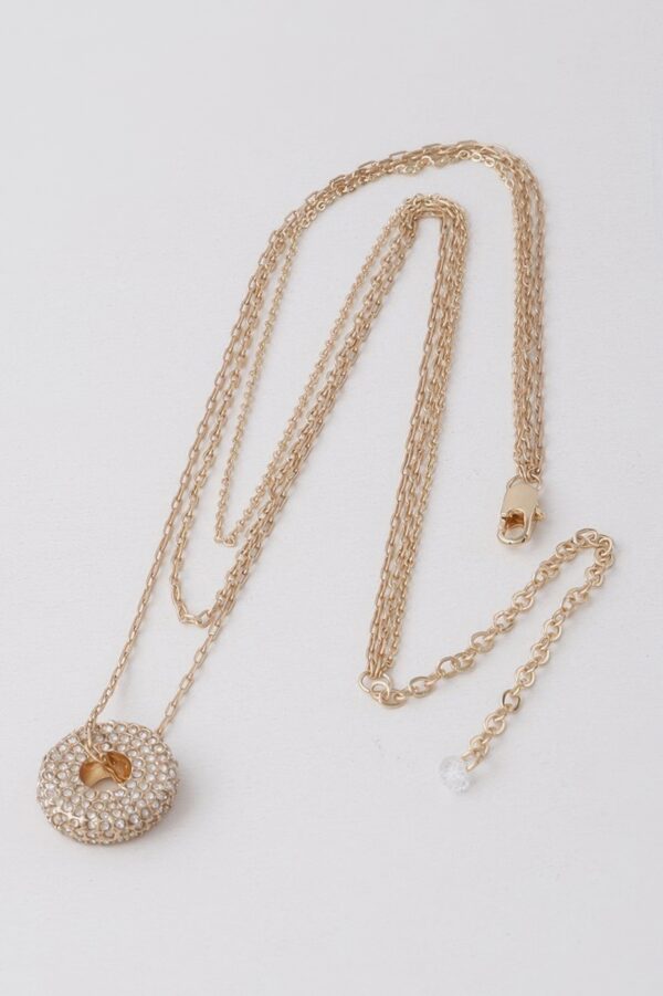 Delicate Jeweled Open Circle Pendant Necklace
