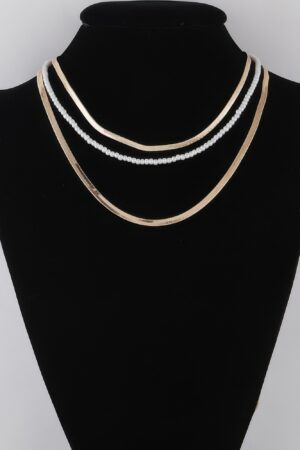 Snake Chain Pearl Necklace – Sleek Pearl Accent