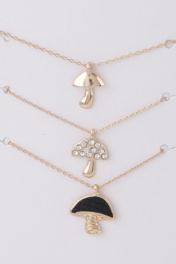 Mushroom Pendant Necklace Set – Whimsical Charm