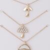 Mushroom Pendant Necklace Set – Whimsical Charm