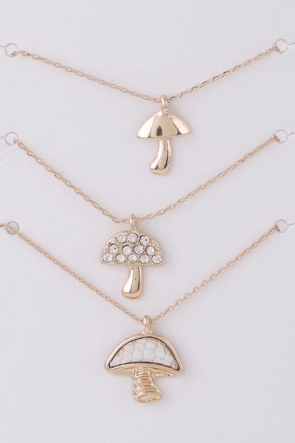 Mushroom Pendant Necklace Set – Whimsical Charm