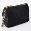 Velvet Quilted Fur Chain Flap Clutch – Evening