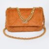 Velvet Quilted Fur Chain Flap Clutch – Evening